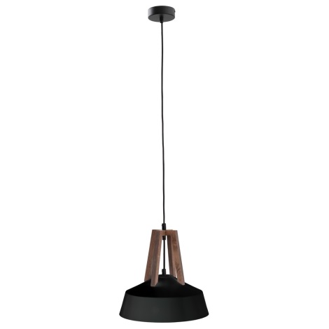 Lámpara colgante TRIXI 1xE27/60W/230V negro/marrón