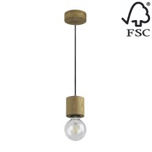 Lámpara colgante TRONGO 1xE27/60W/230V roble mate - certificado FSC