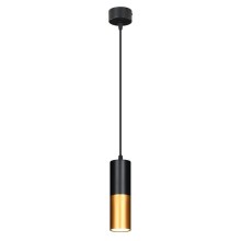 Lámpara colgante TUBA 1xGU10/15W/230V negro/dorado