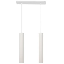Lámpara colgante TUBA 2xGU10/6,5W/230V blanco