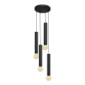 Lámpara colgante TUBA 4xE27/15W/230V negro