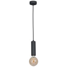 Lámpara colgante TUBES 1xE27/60W/230V negro
