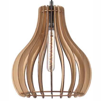 Lámpara colgante TUCCI 1xE27/60W/230V diá. 29 cm roble