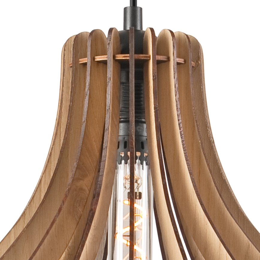 Lámpara colgante TUCCI 1xE27/60W/230V diá. 29 cm roble