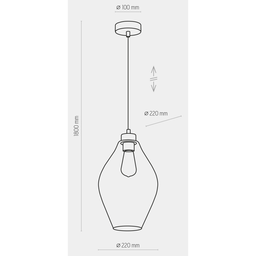 Lámpara colgante TULON 1xE27/60W/230V