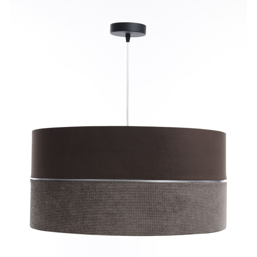 Lámpara colgante TWIST 1xE27/60W/230V marrón/plata