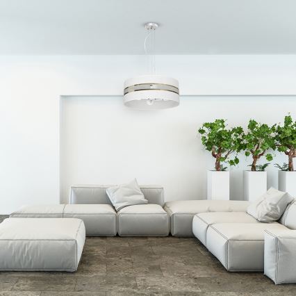 Lámpara colgante ULTIMO 3xE27/60W/230V blanco