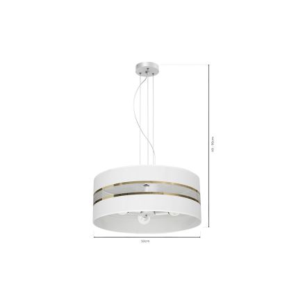 Lámpara colgante ULTIMO 3xE27/60W/230V blanco