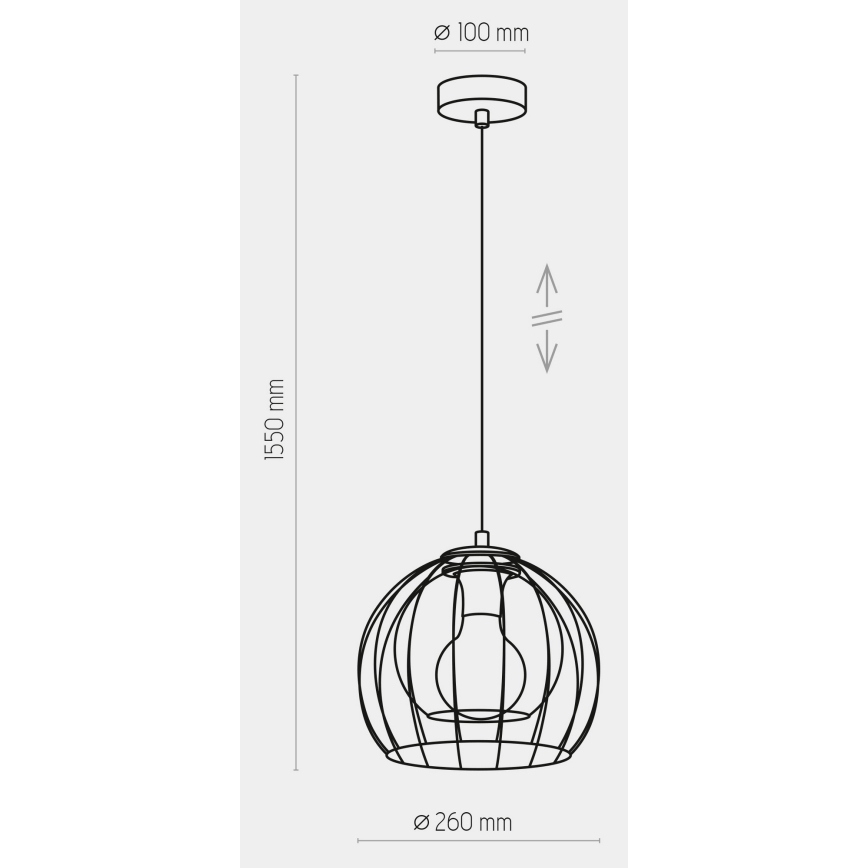 Lámpara colgante UNIVERSO 1xE27/60W/230V