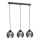 Lámpara colgante UNO 3xE27/60W/230V negro