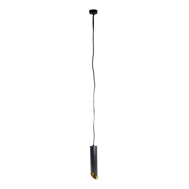 Lámpara colgante VALDA 1xGU10/60W/230V 132 cm negro