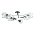 Lámpara colgante VASCO 6xE27/60W/230V negro/transparente