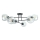 Lámpara colgante VASCO 6xE27/60W/230V negro/transparente