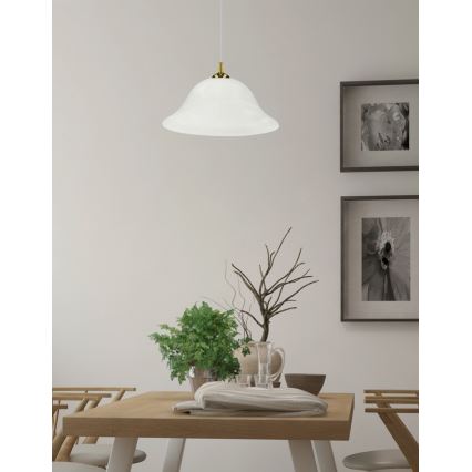 Lámpara colgante VERA 1xE27/60W/230V dorado/blanco