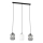 Lámpara colgante VERDI 3xE27/15W/230V negro/gris/blanco