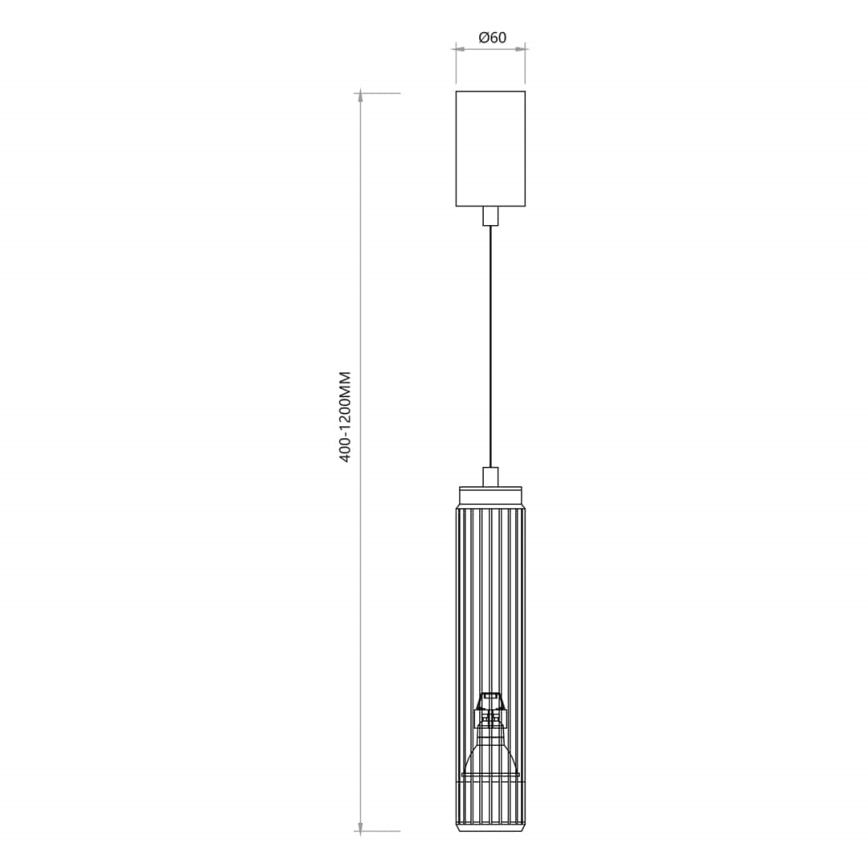 Lámpara colgante VERTICAL 1xGU10/8W/230V blanco