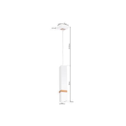 Lámpara colgante VIDAR 1xGU10/25W/230V blanca