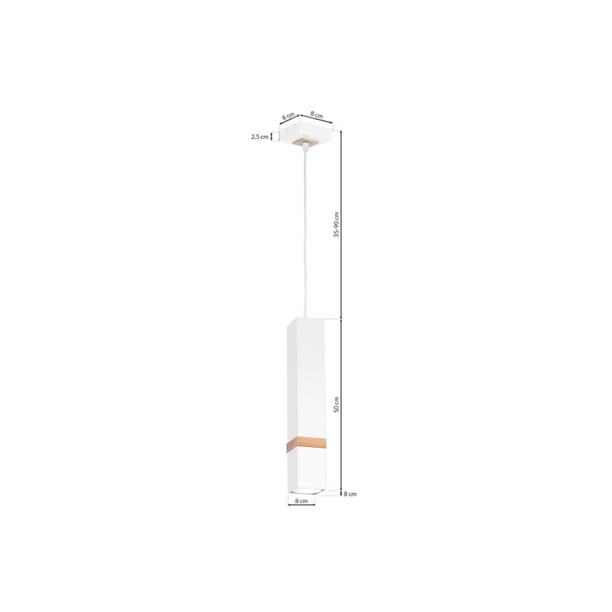Lámpara colgante VIDAR 1xGU10/25W/230V blanca