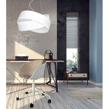 Lámpara colgante VIENO 3xE27/15W/230V blanco