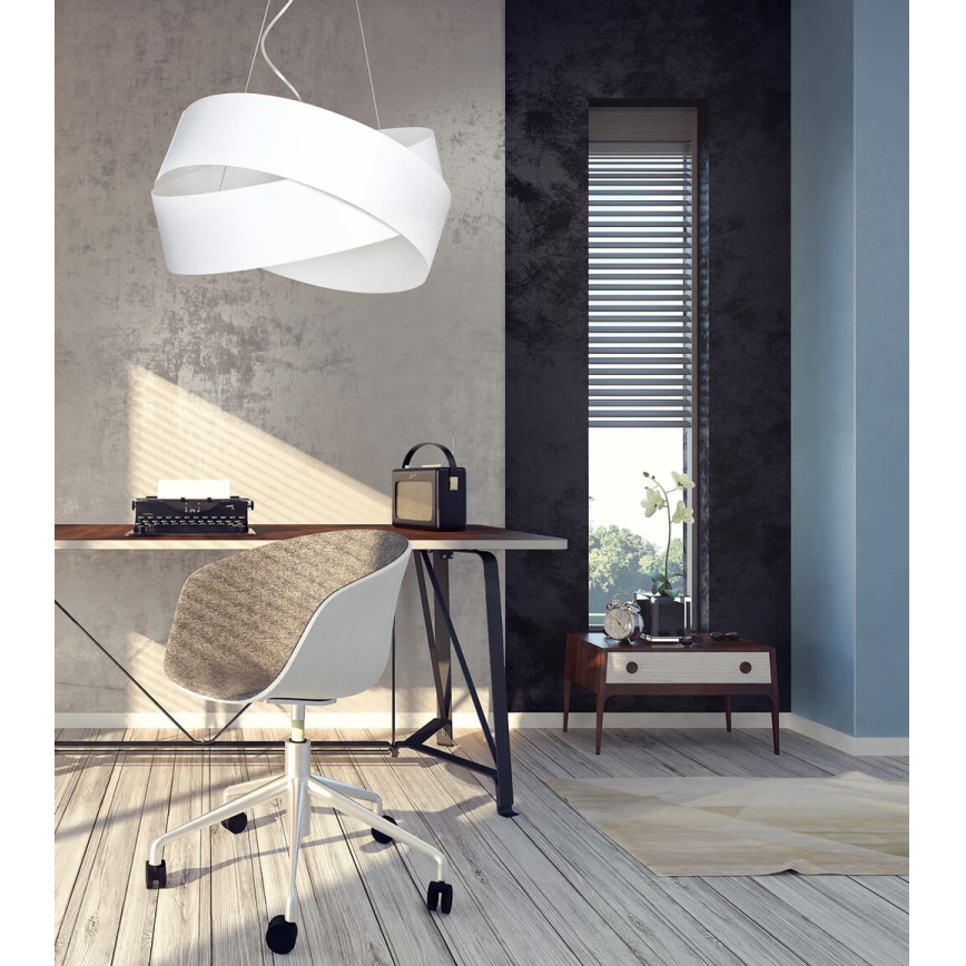 Lámpara colgante VIENO 3xE27/15W/230V blanco