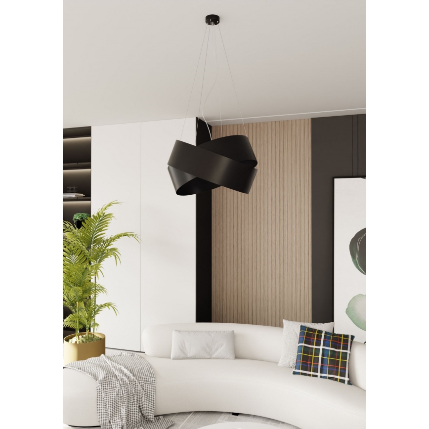 Lámpara colgante VIENO 3xE27/15W/230V negro
