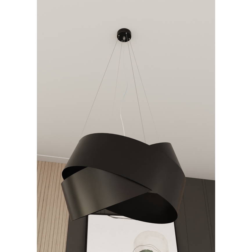 Lámpara colgante VIENO 3xE27/15W/230V negro