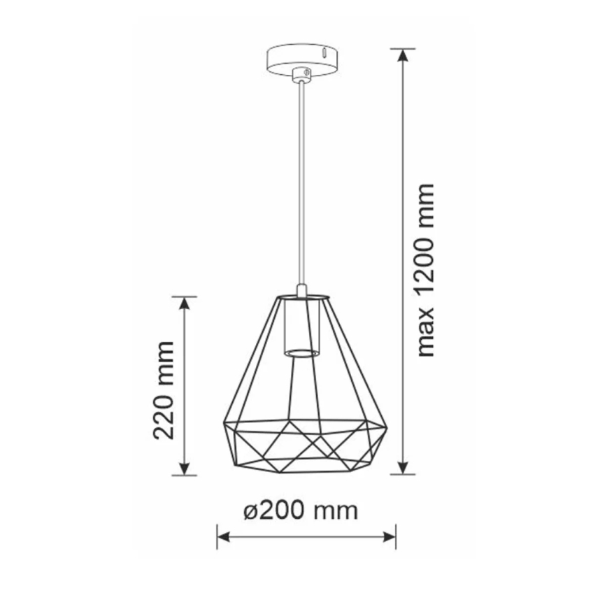 Lámpara colgante VIGO 1xE27/20W/230V