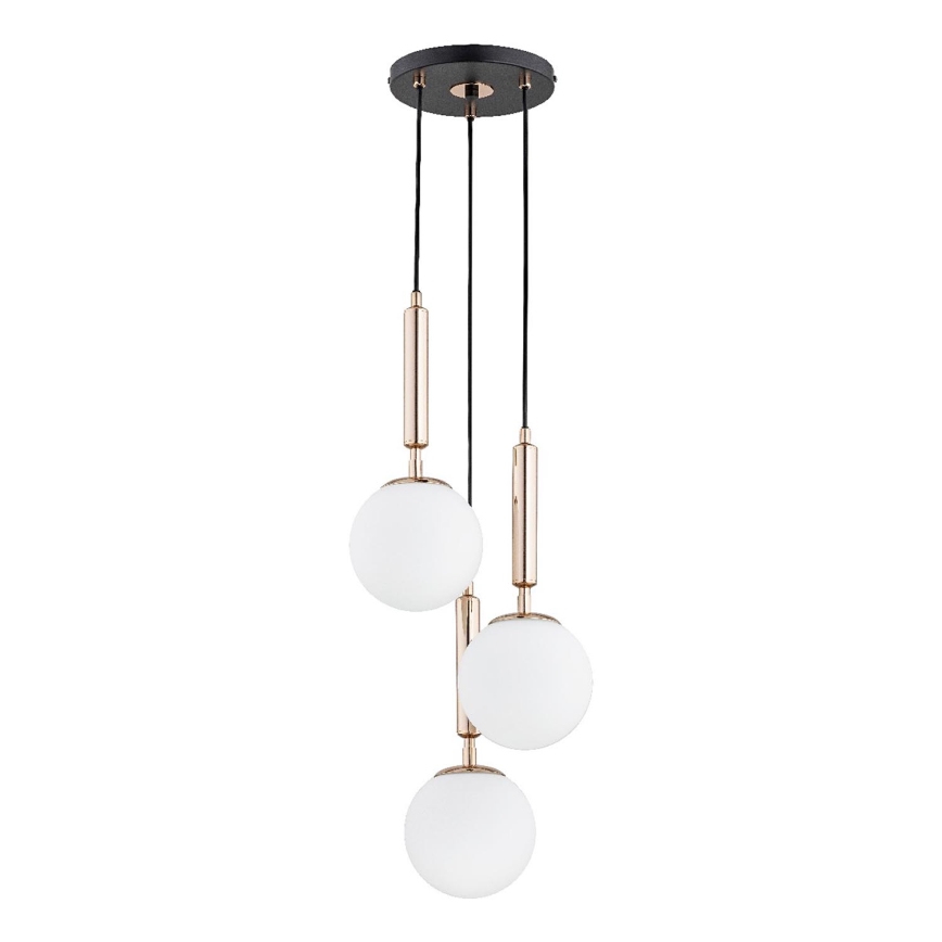 Lámpara colgante VOLDA 3xE14/10W/230V diá. 28 cm latón