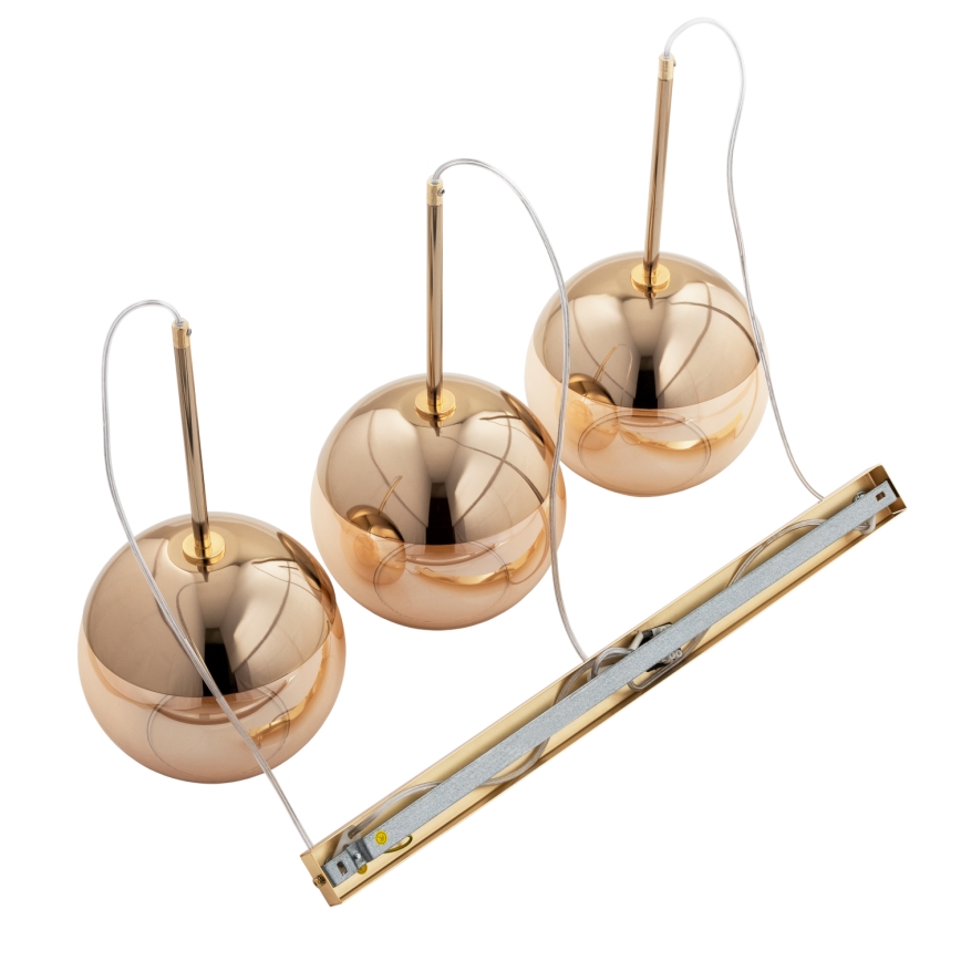 Lámpara colgante VOLDA 3xE27/60W/230V latón