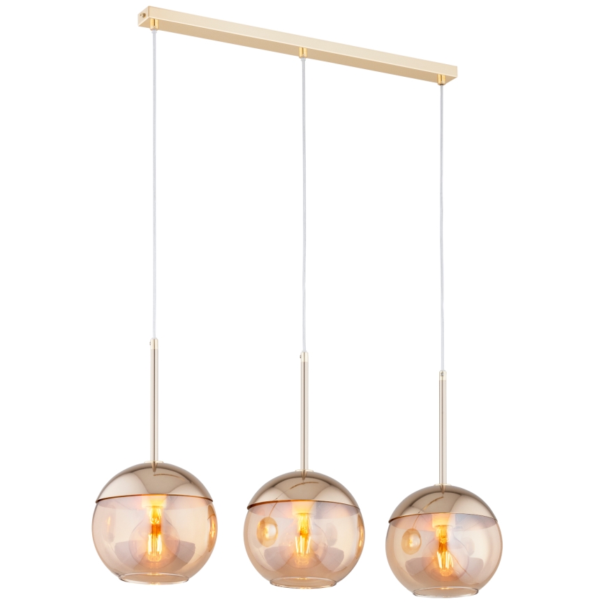 Lámpara colgante VOLDA 3xE27/60W/230V latón