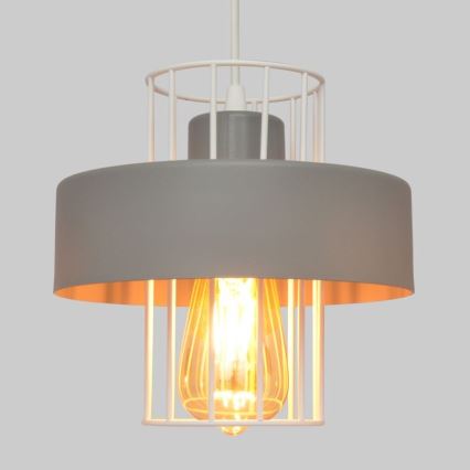 Lámpara colgante VOLTA 1xE27/15W/230V gris