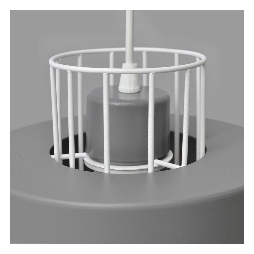 Lámpara colgante VOLTA 1xE27/15W/230V gris