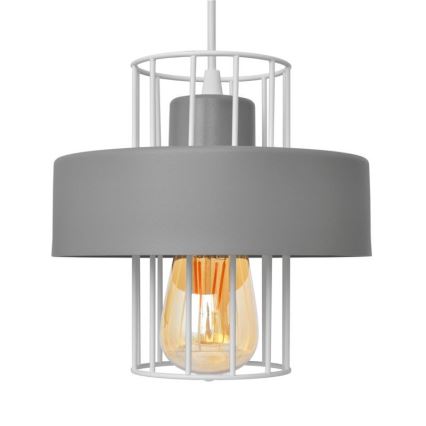 Lámpara colgante VOLTA 1xE27/15W/230V gris