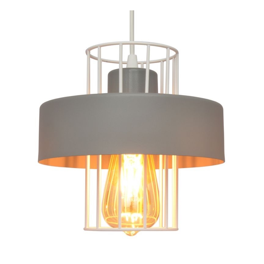 Lámpara colgante VOLTA 1xE27/15W/230V gris