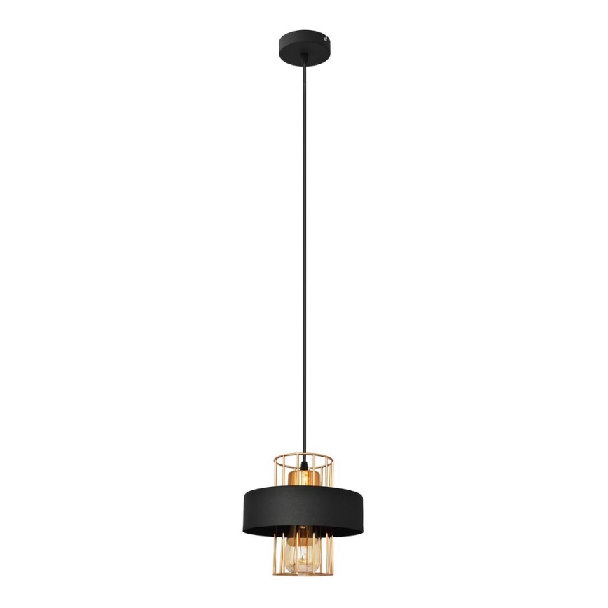 Lámpara colgante VOLTA 1xE27/15W/230V negro/dorado