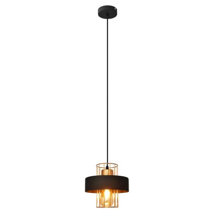 Lámpara colgante VOLTA 1xE27/15W/230V negro/dorado