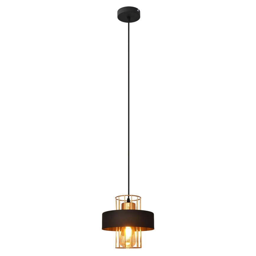 Lámpara colgante VOLTA 1xE27/15W/230V negro/dorado