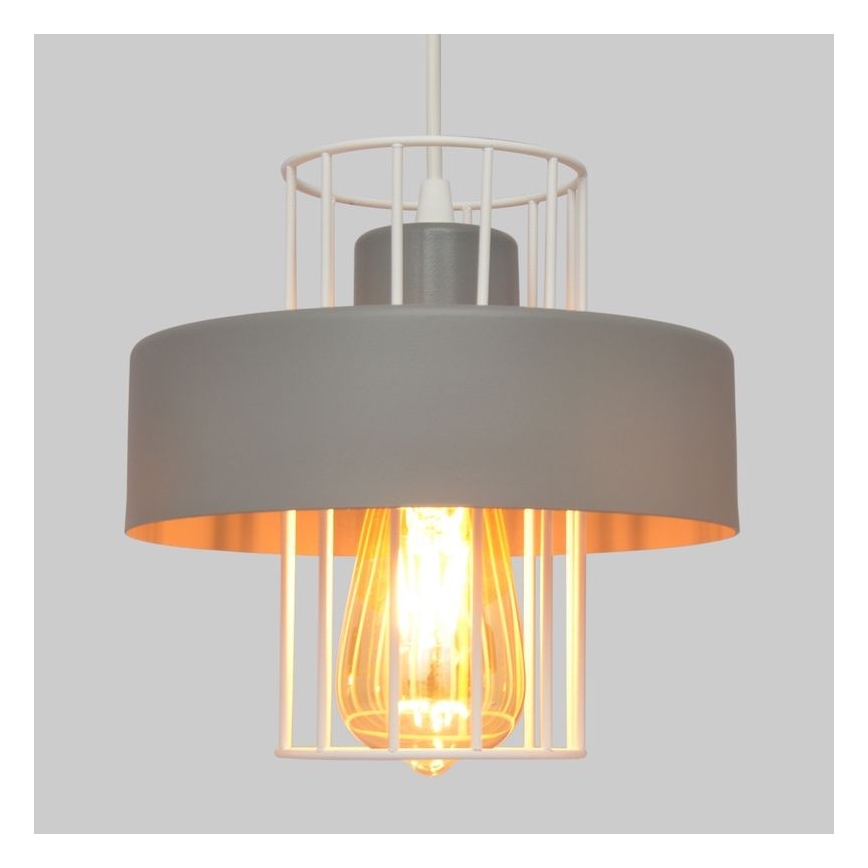 Lámpara colgante VOLTA 3xE27/15W/230V diá. 42 cm gris