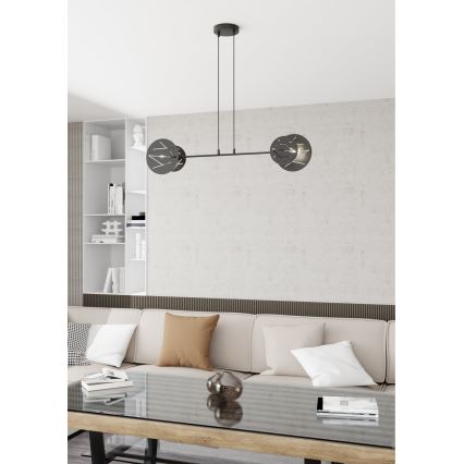 Lámpara colgante XOTIC 2xE27/15W/230V negro