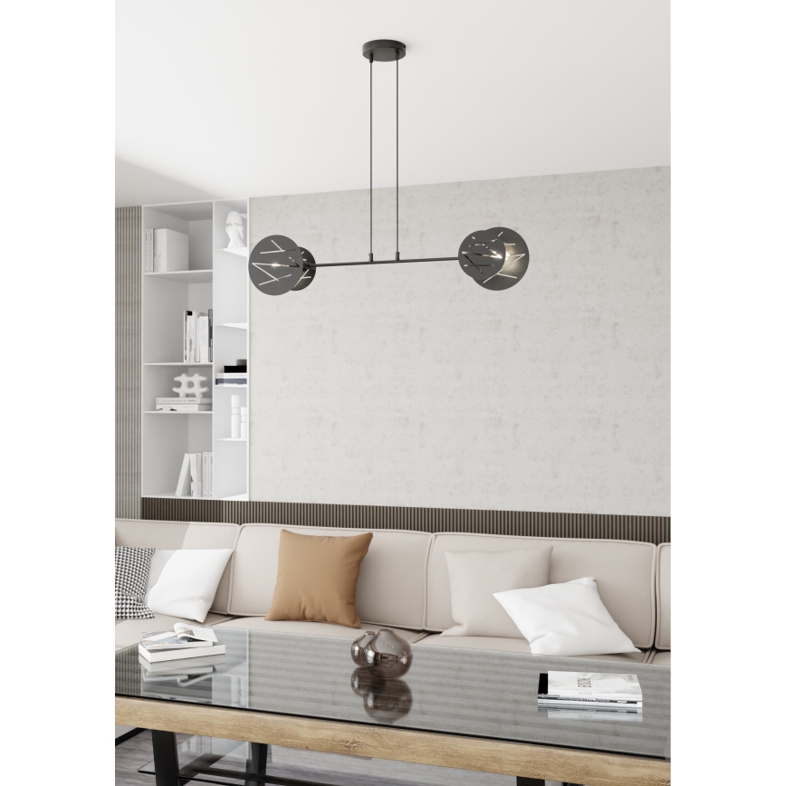 Lámpara colgante XOTIC 2xE27/15W/230V negro