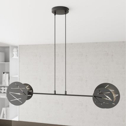 Lámpara colgante XOTIC 2xE27/15W/230V negro