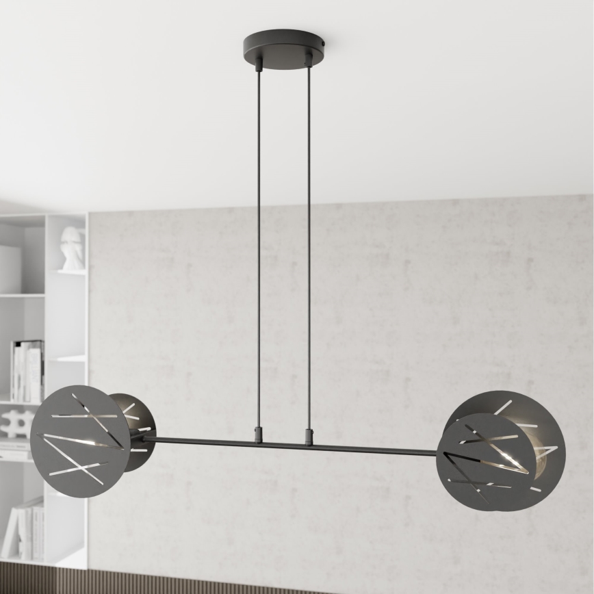 Lámpara colgante XOTIC 2xE27/15W/230V negro