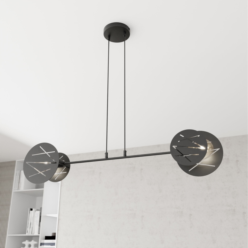 Lámpara colgante XOTIC 2xE27/15W/230V negro