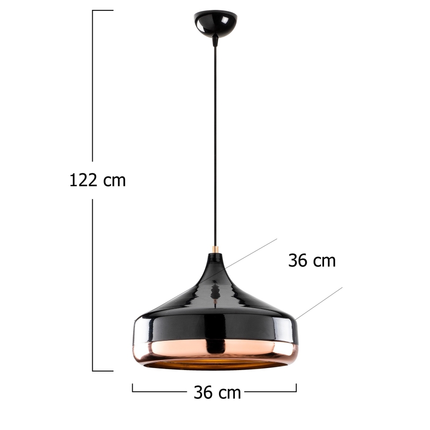 Lámpara colgante YILDO 1xE27/40W/230V