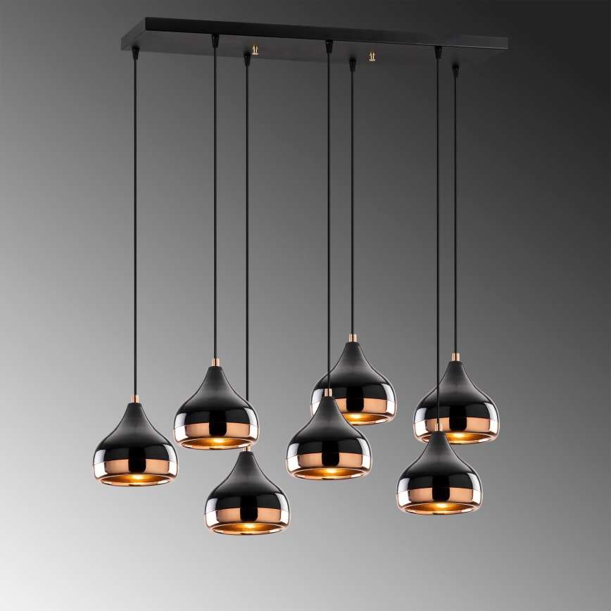 Lámpara colgante YILDO 7xE27/40W/230V