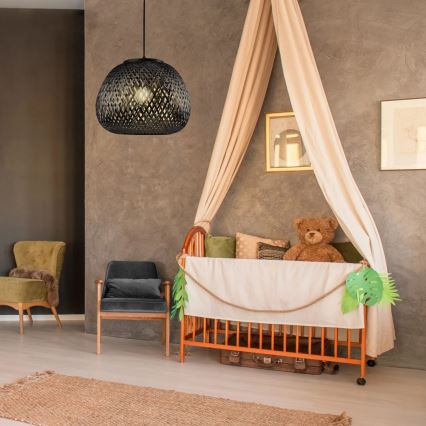 Lámpara colgante ZANZIBAR 1xE27/20W/230V diá. 35 cm bambú