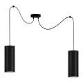 Lámpara colgante ZIK 2xE27/40W/230V araña negro