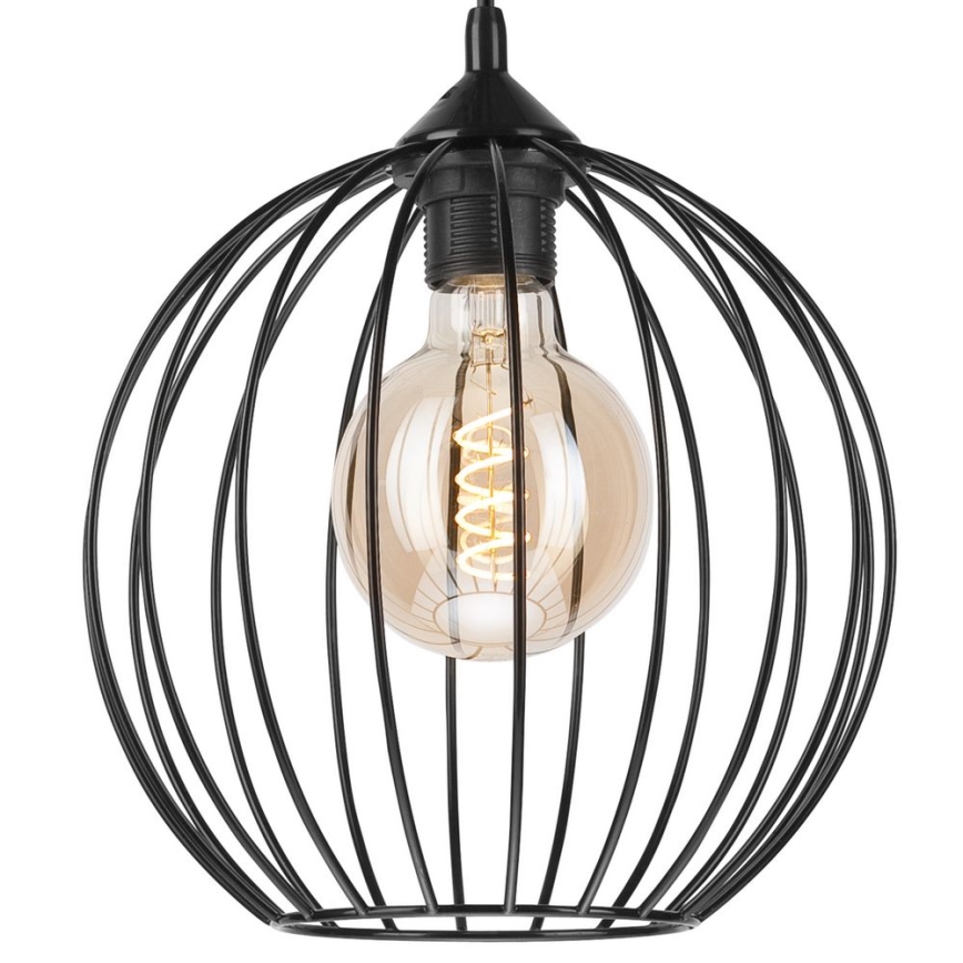 Lámpara colgante ZOYA 1xE27/60W/230V negro