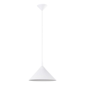 Lámpara colgante ZUMA 1xE27/15W/230V diá. 30 cm blanco