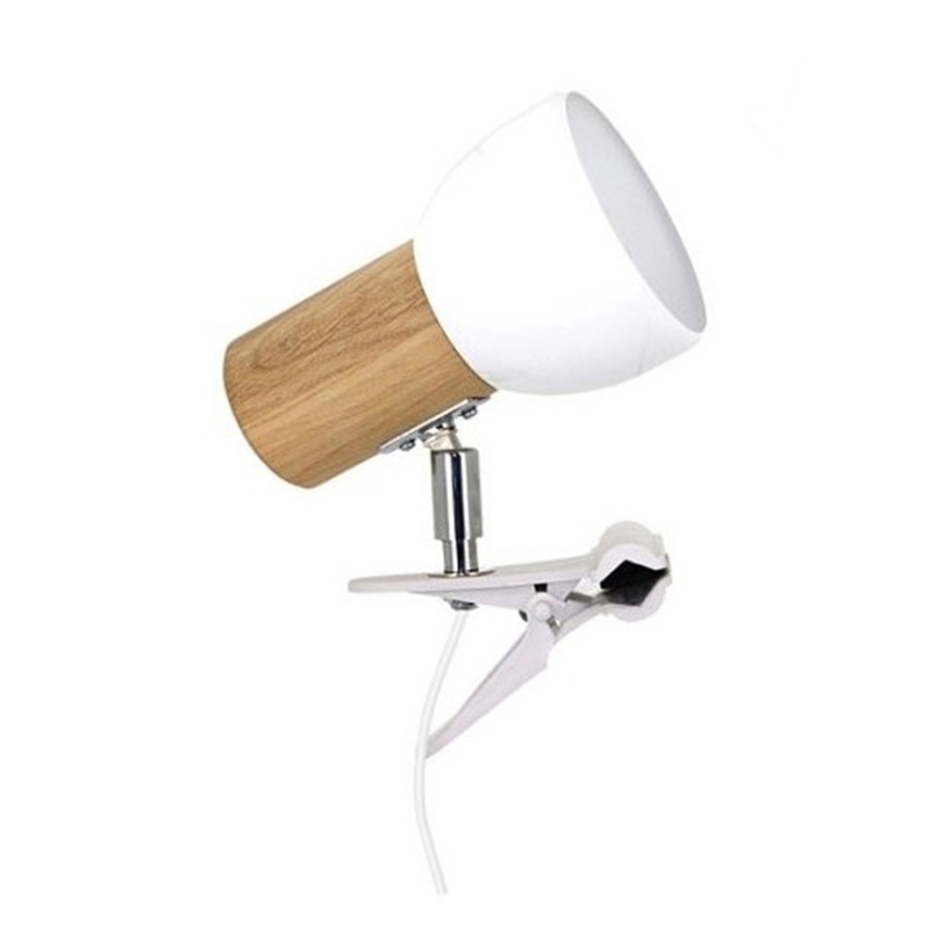Lámpara con clip SVENDA 1xE27/60W/230V roble